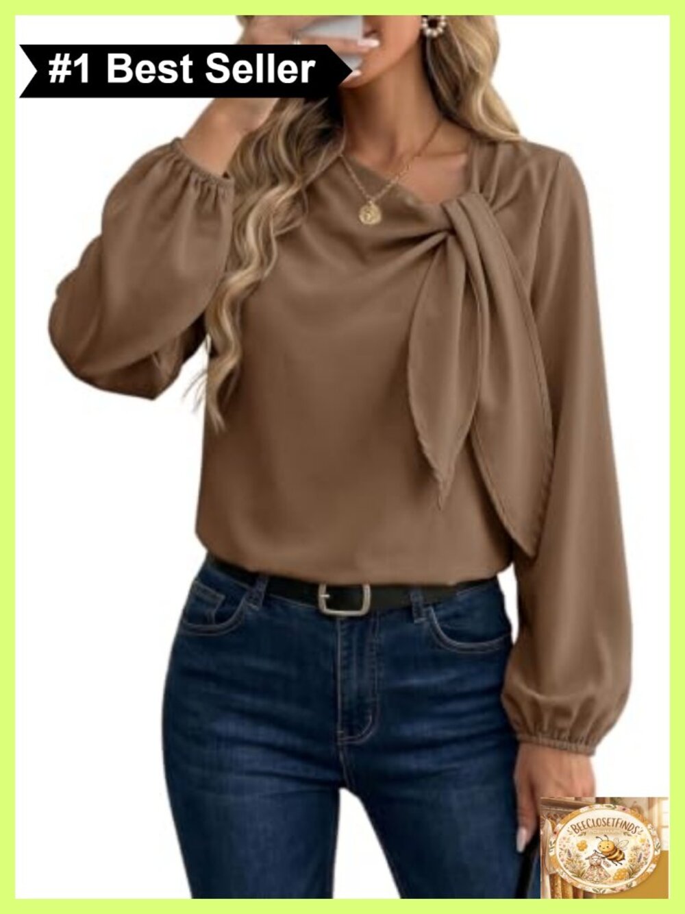 Women's Asymmetrical Neck Long Sleeve Business Casual Blouse